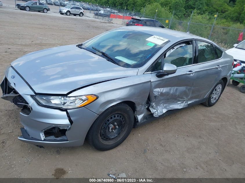 2020 Ford Fusion S VIN: 3FA6P0G72LR263125 Lot: 36740980