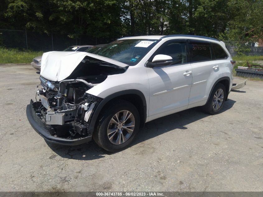 2015 Toyota Highlander Xle V6 VIN: 5TDJKRFH5FS185524 Lot: 36743785