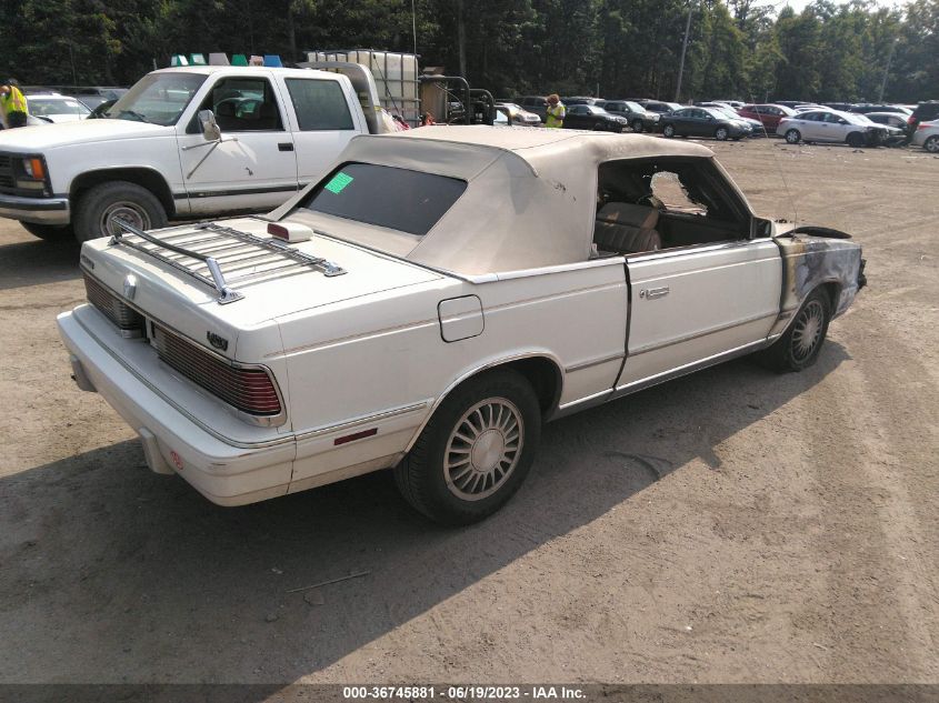 1986 Chrysler Lebaron VIN: 1C3BC55EXGG179851 Lot: 36745881