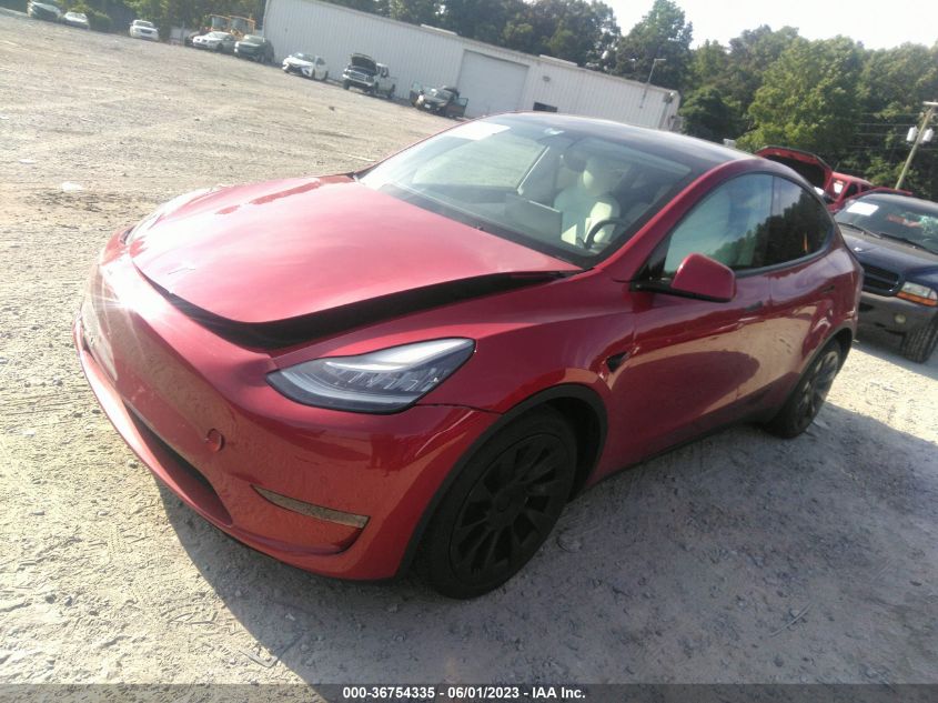 2021 Tesla Model Y Long Range VIN: 5YJYGDEE7MF125255 Lot: 36754335