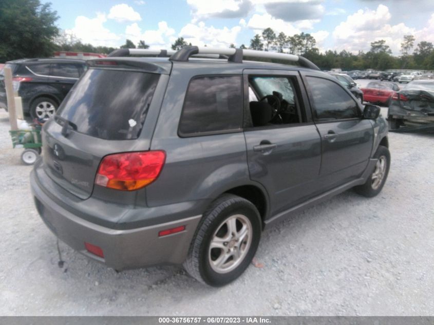 2004 Mitsubishi Outlander Ls VIN: JA4LX31F94U000617 Lot: 36756757