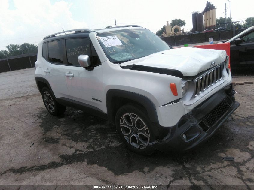 2017 Jeep Renegade Limited 4X4 VIN: ZACCJBDB8HPE46842 Lot: 36777357