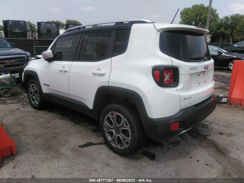 2017 Jeep Renegade Limited 4X4 VIN: ZACCJBDB8HPE46842 Lot: 36777357