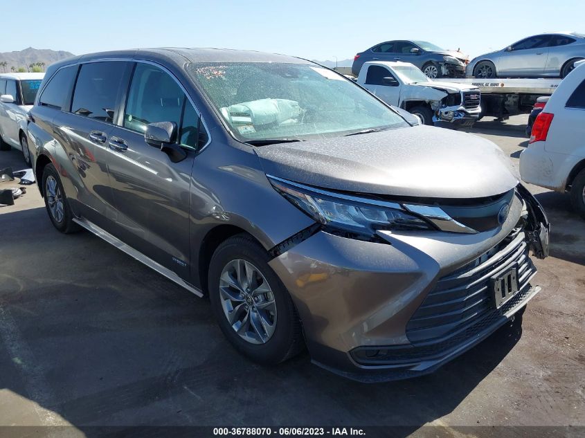 2021 Toyota Sienna Le VIN: 5TDKRKEC3MS036572 Lot: 36788070