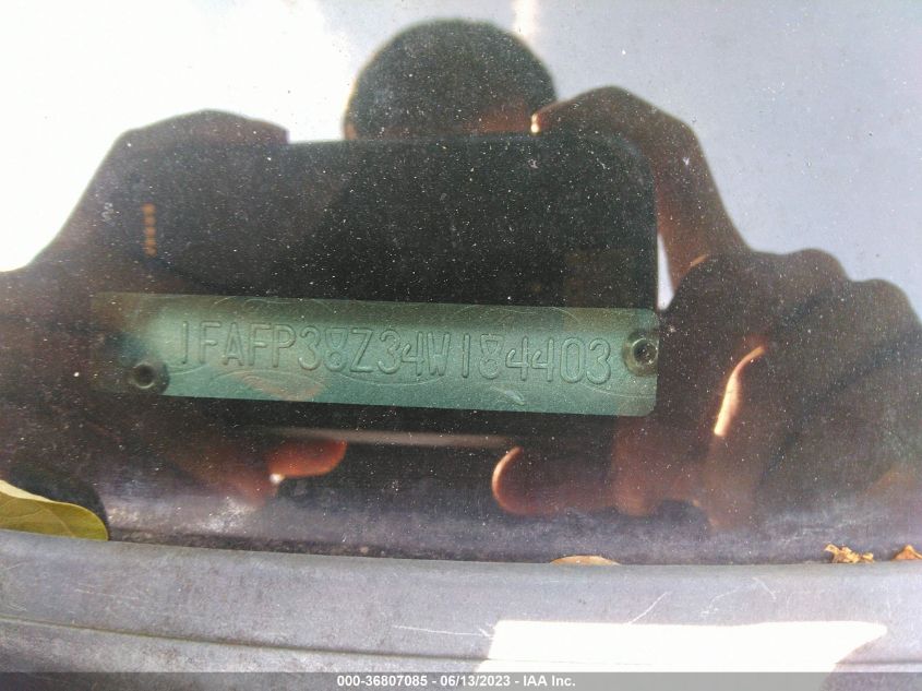 1FAFP38Z34W184403 2004 Ford Focus Zts