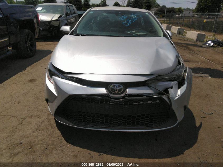 2020 Toyota Corolla Le VIN: 5YFEPRAEXLP025675 Lot: 36812682