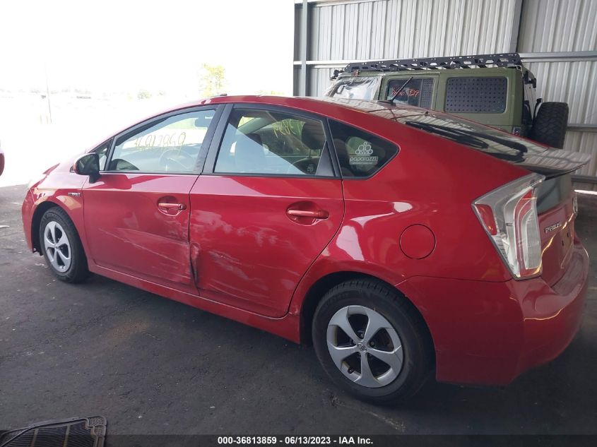 2013 Toyota Prius One/Two/Three/Four/Five VIN: JTDKN3DU7D0352216 Lot: 36813859