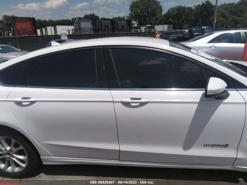 2019 Ford Fusion Hybrid Se VIN: 3FA6P0LU5KR190021 Lot: 36825407