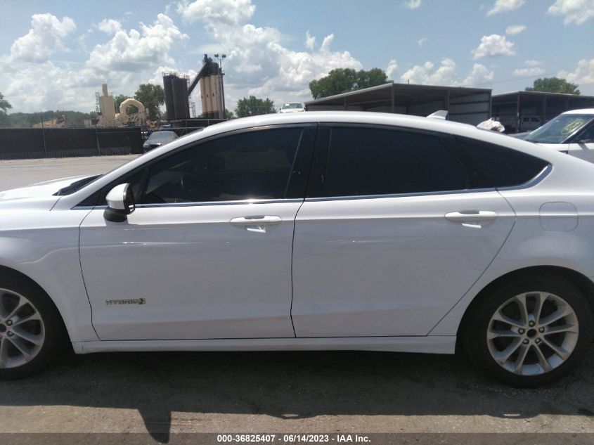 2019 Ford Fusion Hybrid Se VIN: 3FA6P0LU5KR190021 Lot: 36825407