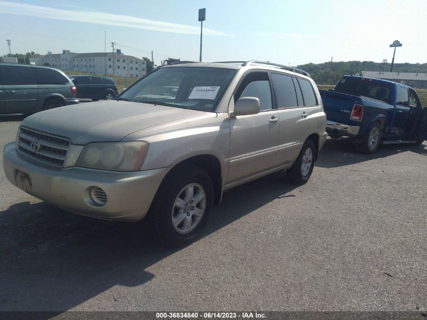 2002 Toyota Highlander V6 (A4) VIN: JTEHF21A320092935 Lot: 36834840