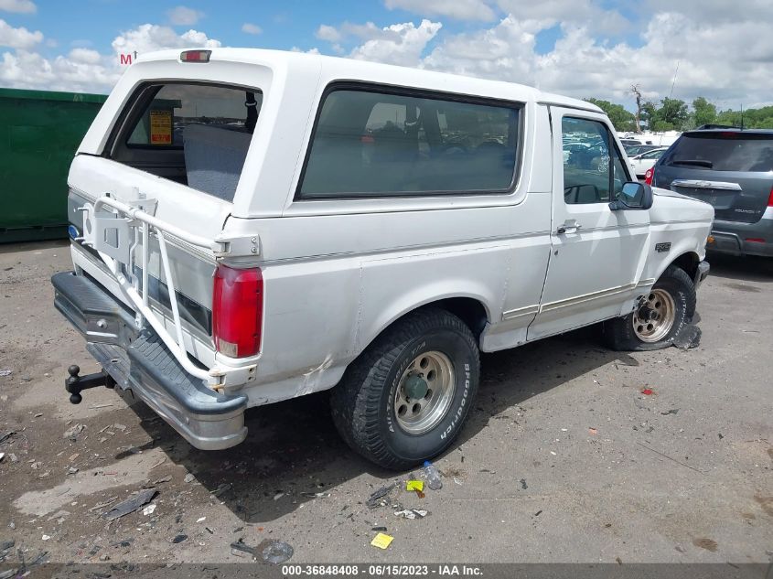 1996 Ford Bronco U100 VIN: 1FMEU15H2TLB84015 Lot: 36848408