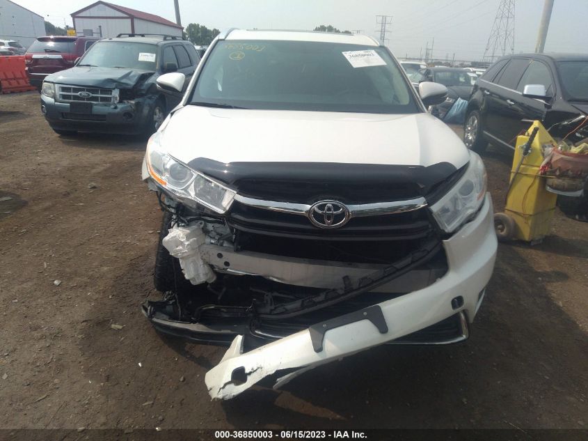 2014 Toyota Highlander Xle V6 VIN: 5TDJKRFH0ES023816 Lot: 36850003