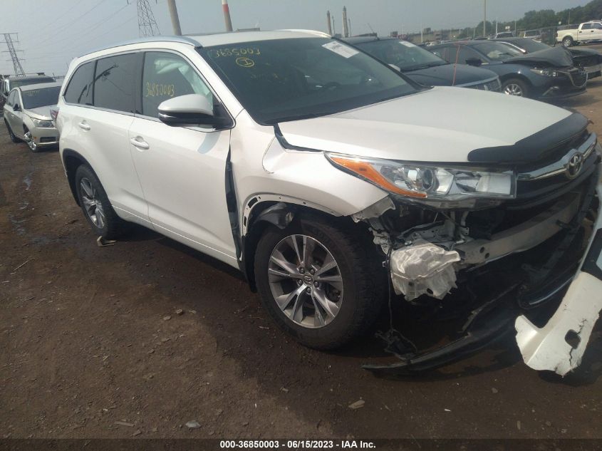 5TDJKRFH0ES023816 2014 Toyota Highlander Xle V6