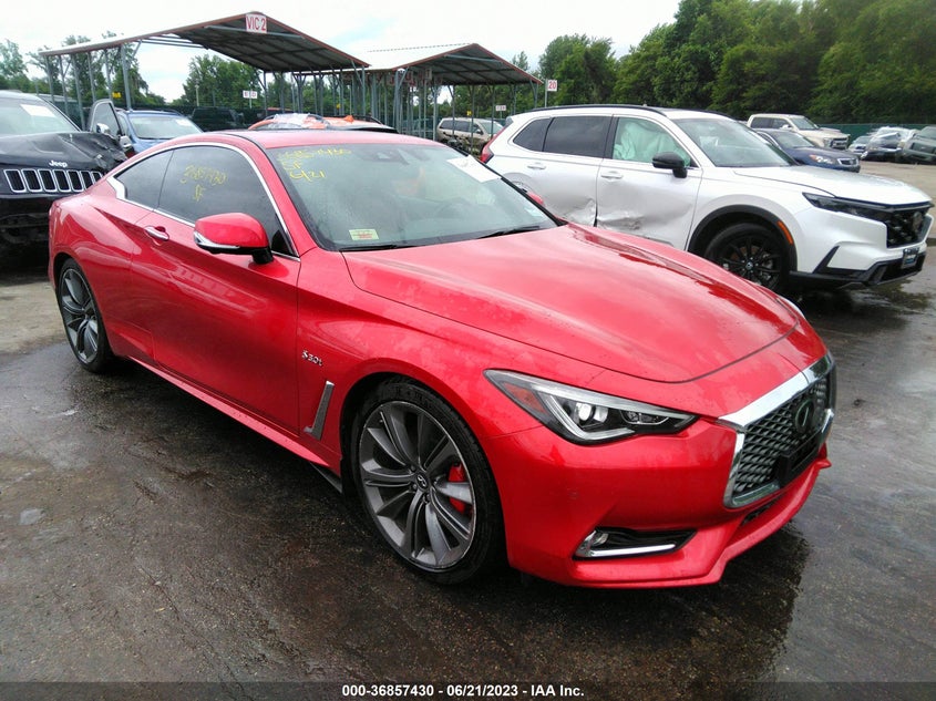 2018 Infiniti Q60 3.0T Red Sport 400 VIN: JN1FV7EL2JM631093 Lot: 36857430