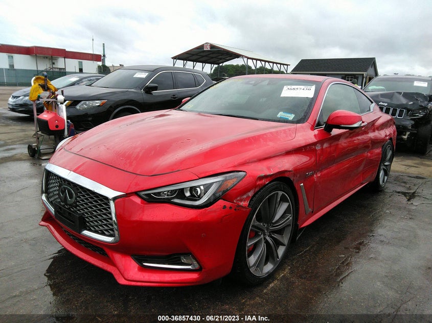 2018 Infiniti Q60 3.0T Red Sport 400 VIN: JN1FV7EL2JM631093 Lot: 36857430