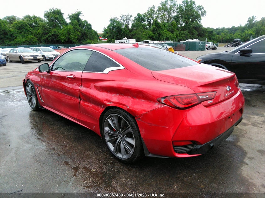 2018 Infiniti Q60 3.0T Red Sport 400 VIN: JN1FV7EL2JM631093 Lot: 36857430
