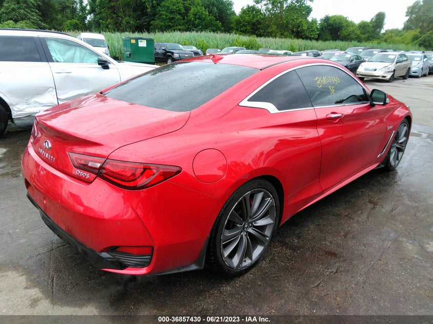2018 Infiniti Q60 3.0T Red Sport 400 VIN: JN1FV7EL2JM631093 Lot: 36857430