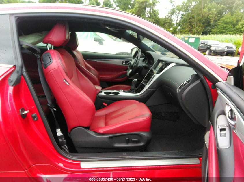 2018 Infiniti Q60 3.0T Red Sport 400 VIN: JN1FV7EL2JM631093 Lot: 36857430