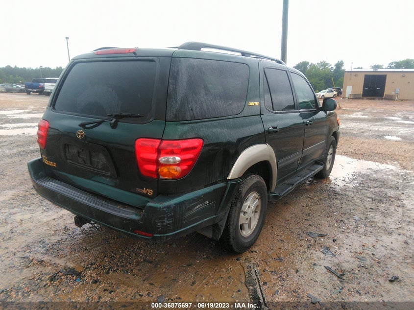 2002 Toyota Sequoia Limited VIN: 5TDZT38A62S069255 Lot: 36875697