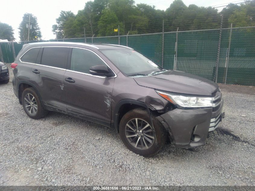 5TDJZRFH0KS959376 2019 Toyota Highlander Xle