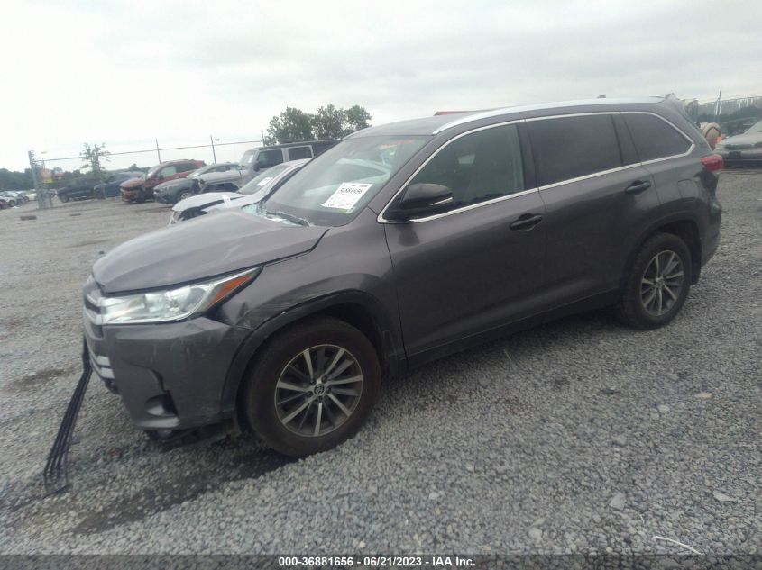 2019 Toyota Highlander Xle VIN: 5TDJZRFH0KS959376 Lot: 36881656