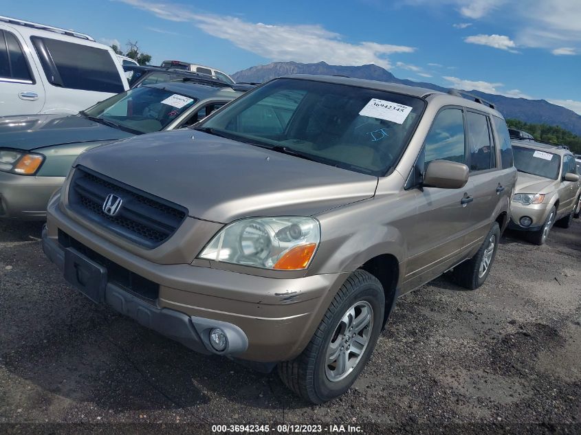 2003 Honda Pilot Ex-L VIN: 2HKYF18683H610364 Lot: 36942345