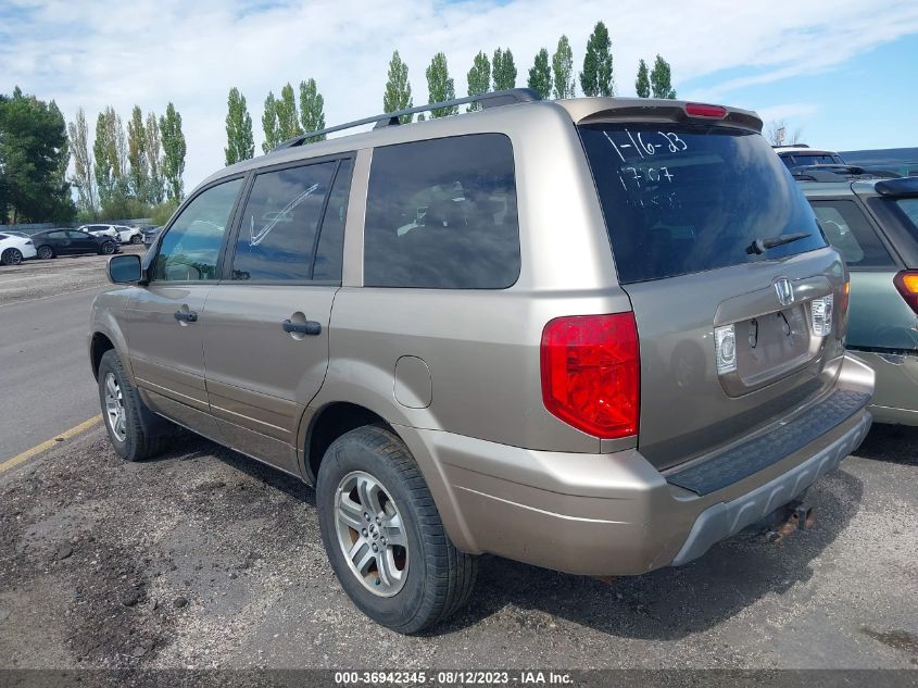 2003 Honda Pilot Ex-L VIN: 2HKYF18683H610364 Lot: 36942345