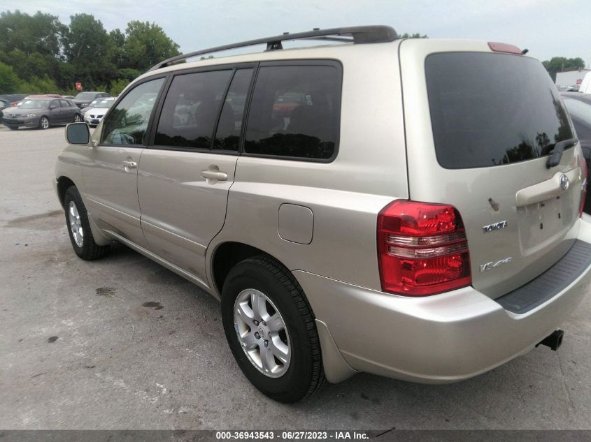 2002 Toyota Highlander V6 (A4) VIN: JTEHF21A020072254 Lot: 36943543