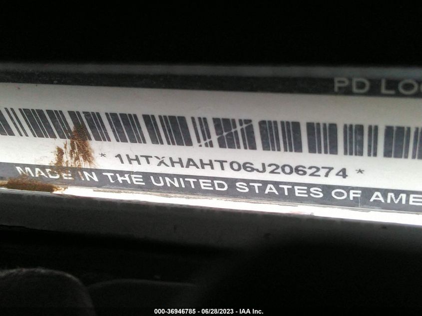 2006 International 5600 VIN: 1HTXHAHT06J206274 Lot: 36946785