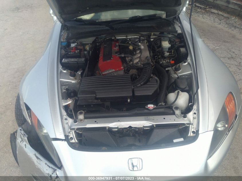 2002 Honda S2000 Base (M6) VIN: JHMAP11412T009989 Lot: 36947931