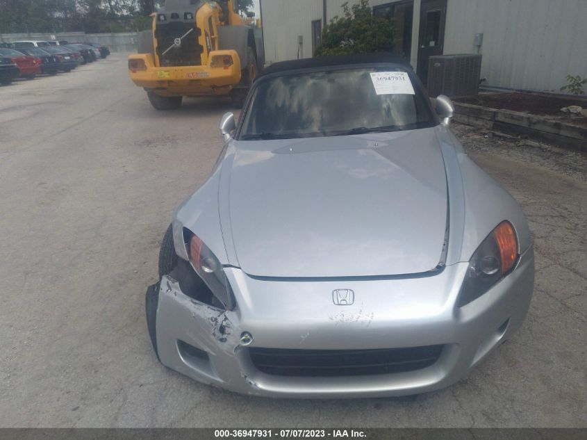 2002 Honda S2000 Base (M6) VIN: JHMAP11412T009989 Lot: 36947931