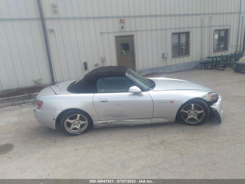 2002 Honda S2000 Base (M6) VIN: JHMAP11412T009989 Lot: 36947931