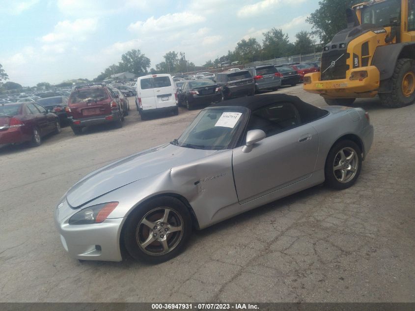 2002 Honda S2000 Base (M6) VIN: JHMAP11412T009989 Lot: 36947931