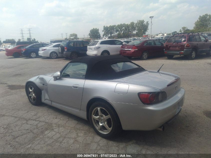2002 Honda S2000 Base (M6) VIN: JHMAP11412T009989 Lot: 36947931