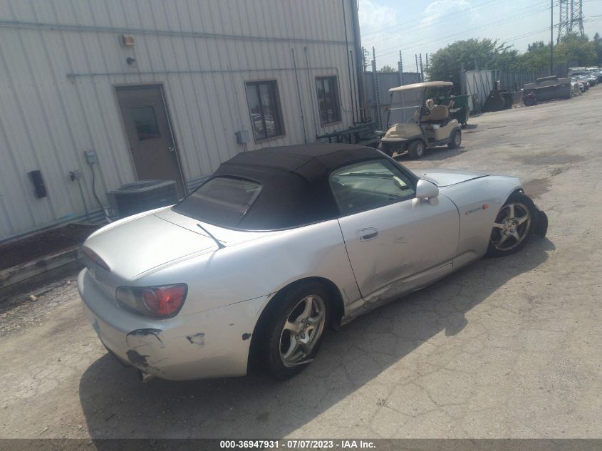 2002 Honda S2000 Base (M6) VIN: JHMAP11412T009989 Lot: 36947931