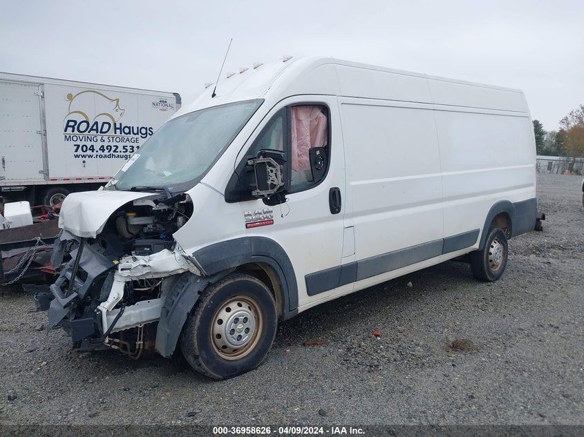2017 Ram Promaster 3500 Cargo Van High Roof 159" Wb Ext VIN: 3C6URVJG0HE545688 Lot: 36958626