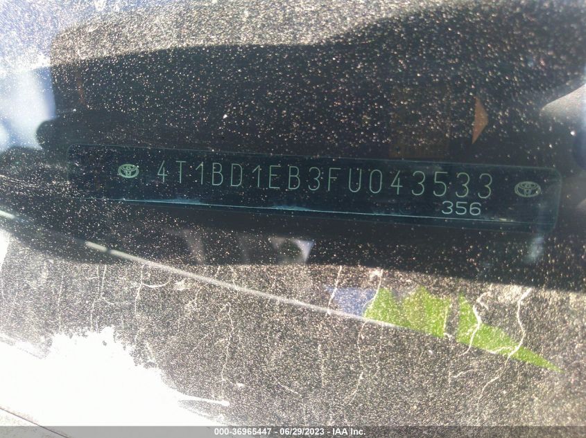 2015 Toyota Avalon Hybrid Xle Touring VIN: 4T1BD1EB3FU043533 Lot: 36965447