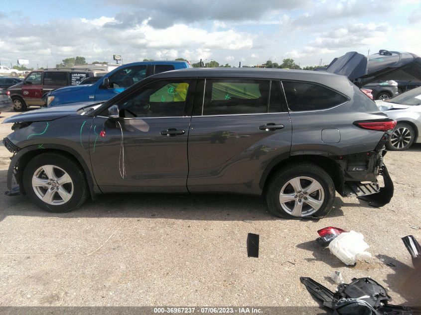 2021 Toyota Highlander Le VIN: 5TDZZRAH3MS054966 Lot: 36967237