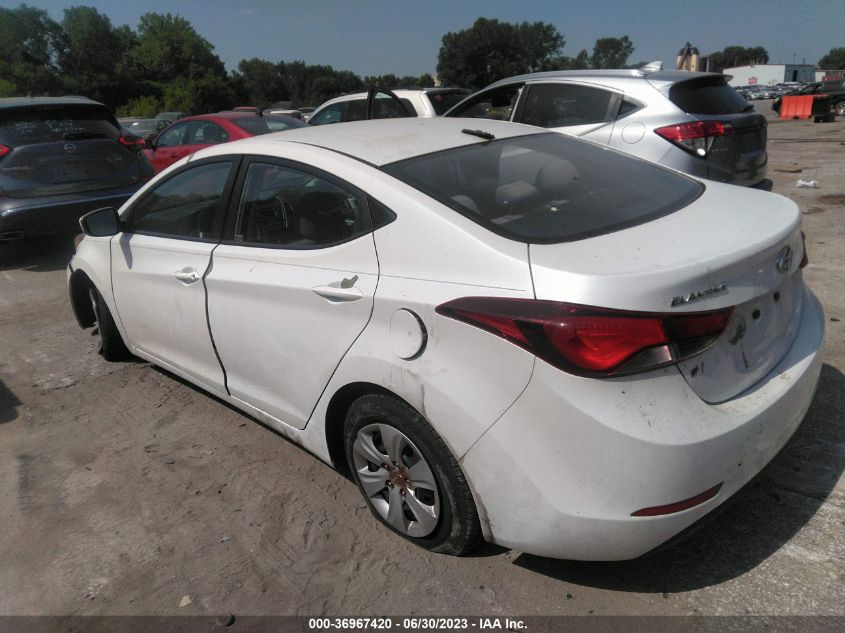 2016 Hyundai Elantra Se VIN: 5NPDH4AE4GH669204 Lot: 36967420