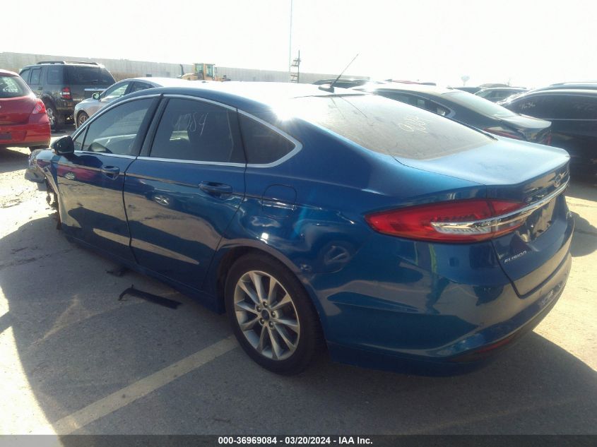 VIN 3FA6P0HD4HR406166 2017 Ford Fusion, SE no.3