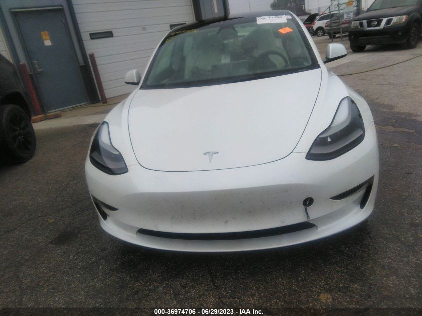 2022 Tesla Model 3 Long Range Dual Motor All-Wheel Drive VIN: 5YJ3E1EB9NF134836 Lot: 36974706