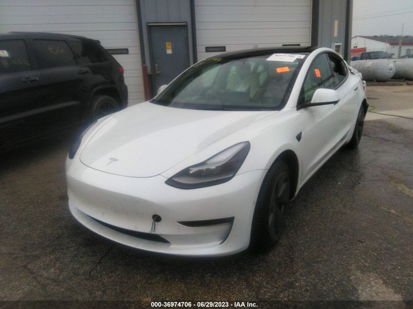 2022 Tesla Model 3 Long Range Dual Motor All-Wheel Drive VIN: 5YJ3E1EB9NF134836 Lot: 36974706