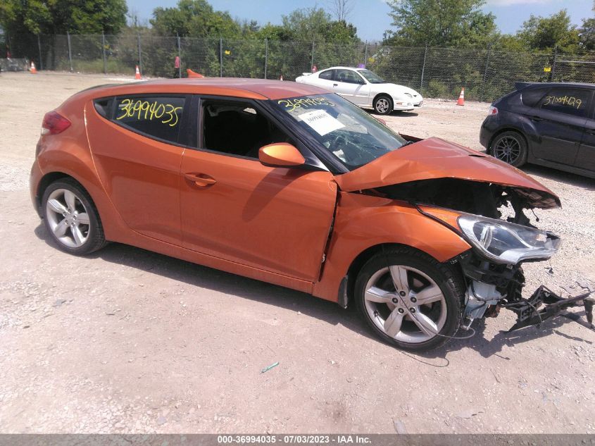 2012 Hyundai Veloster Base W/Black VIN: KMHTC6AD7CU030176 Lot: 36994035