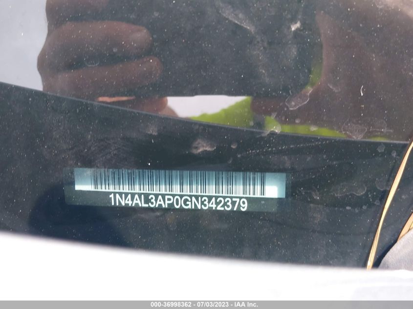 1N4AL3AP0GN342379 2016 Nissan Altima 2.5 S