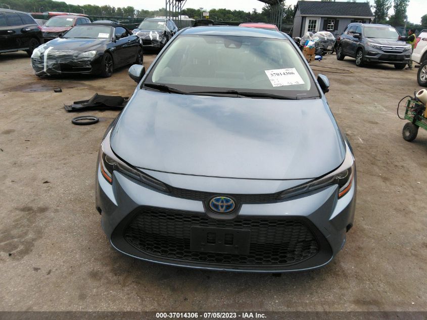 2021 Toyota Corolla Hybrid Le VIN: JTDEAMDE0MJ009992 Lot: 37014306