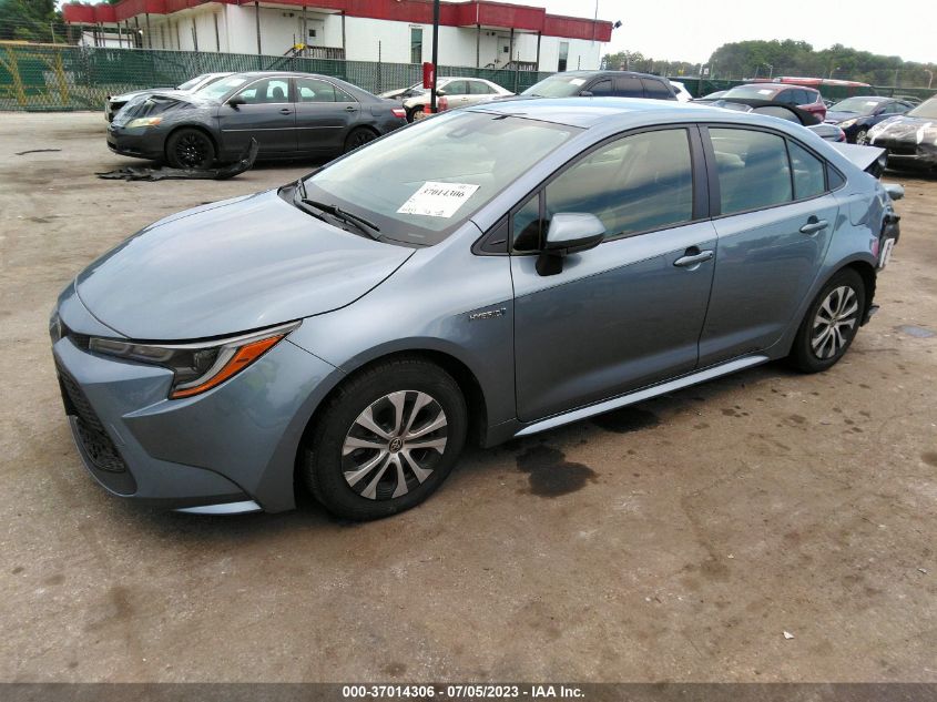 2021 Toyota Corolla Hybrid Le VIN: JTDEAMDE0MJ009992 Lot: 37014306