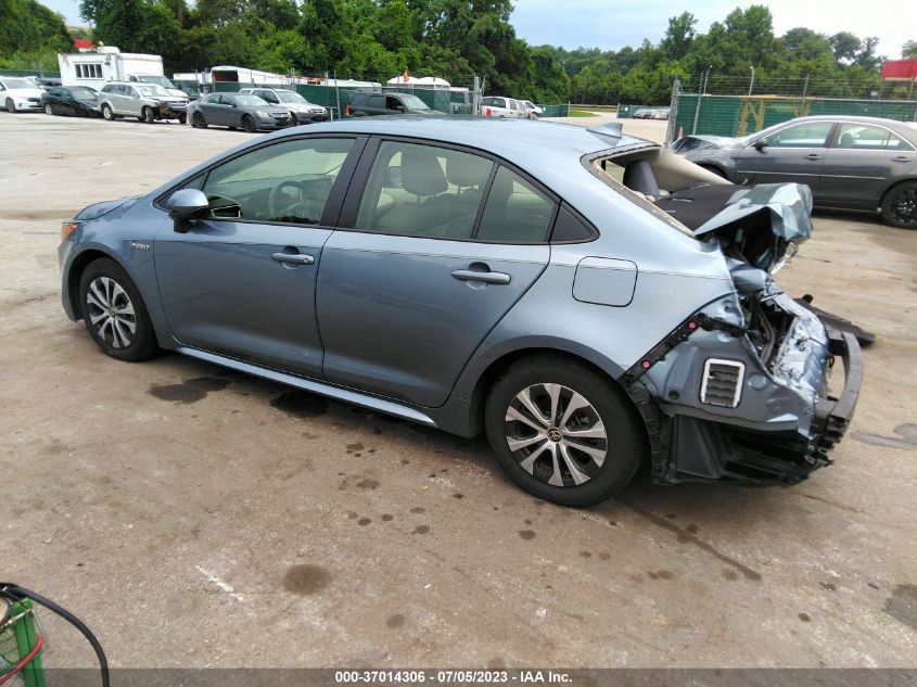 2021 Toyota Corolla Hybrid Le VIN: JTDEAMDE0MJ009992 Lot: 37014306