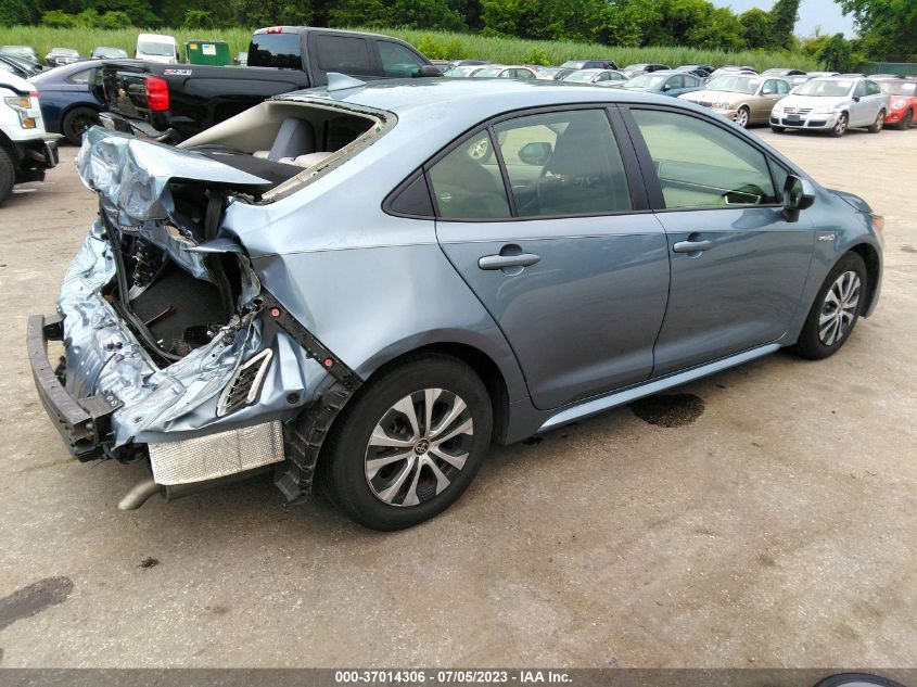 2021 Toyota Corolla Hybrid Le VIN: JTDEAMDE0MJ009992 Lot: 37014306