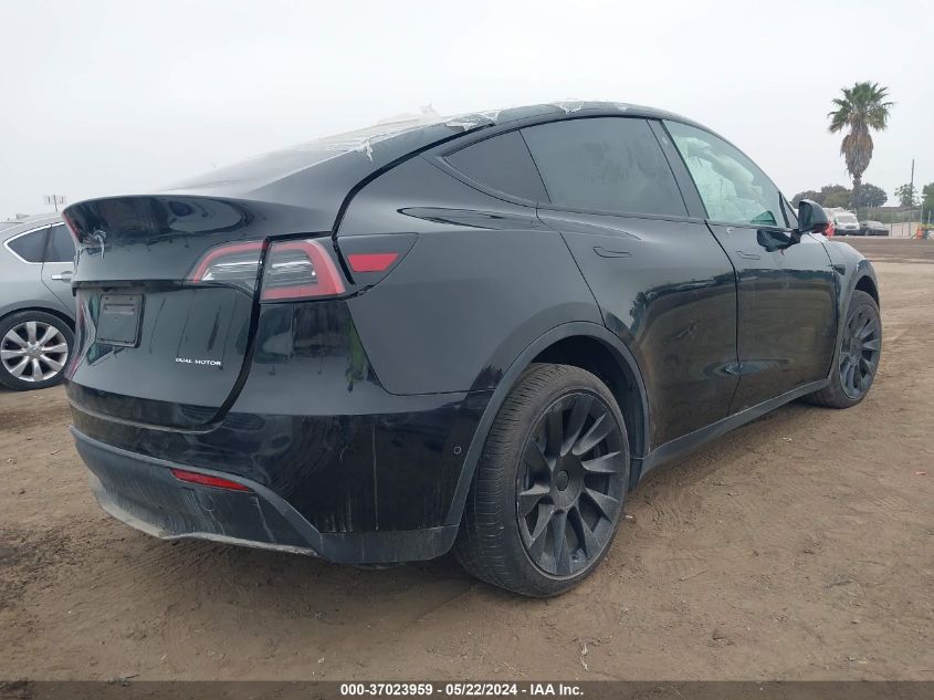 2021 Tesla Model Y Long Range Dual Motor All-Wheel Drive VIN: 5YJYGDEE8MF222593 Lot: 37023959