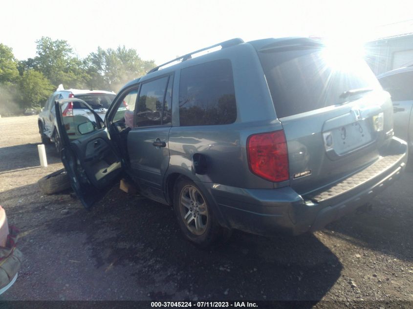 2005 Honda Pilot Ex VIN: 5FNYF18425B053550 Lot: 37045224